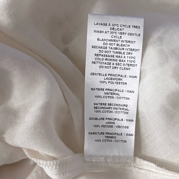 See By Chloe Cotton Jersey Guipure Lace Bottom Dress Loose Fit women size M NWT - Picture 10 of 10